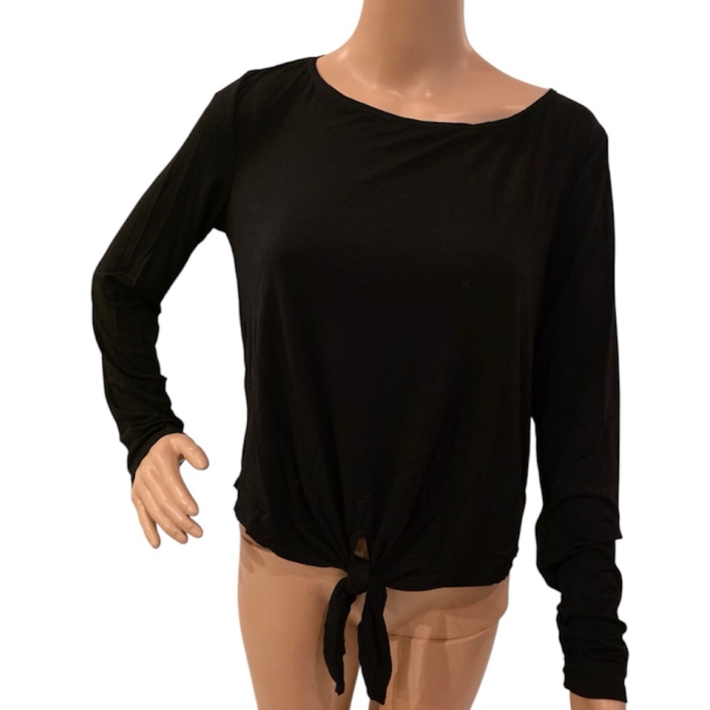 Max Studio Long Sleeve Black Blouse